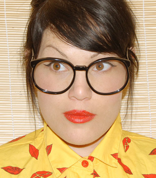 Solglasögon: Big Round Black +