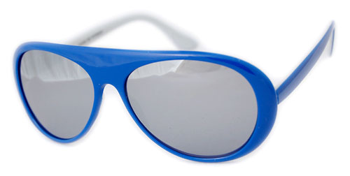 Solglasögon: Badger Blue/White +