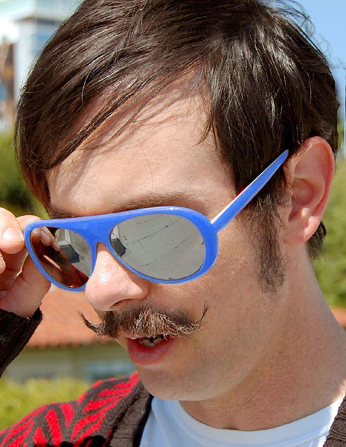 Solglasögon: Badger Blue/White +