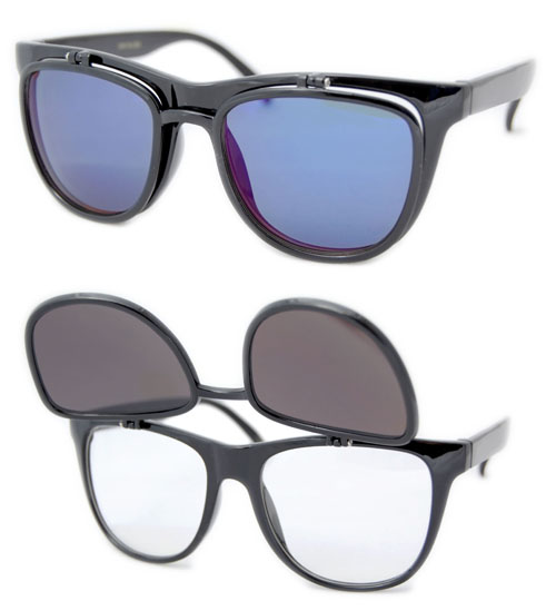 Solglasögon: Flipway Black/Blue Lens +