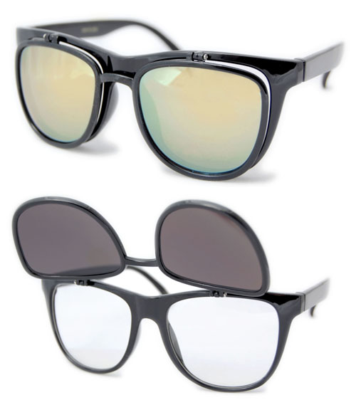 Solglasögon: Flipway Black/Gold Lens +