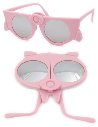 Solglasögon: Folding Kitty Pink