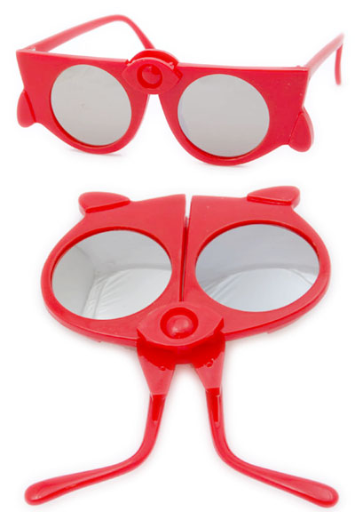 Solglasögon: Folding Kitty Red