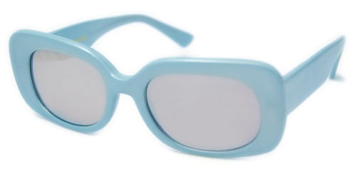 Solglasögon: Fuzzy Aqua/Mirrored Lens