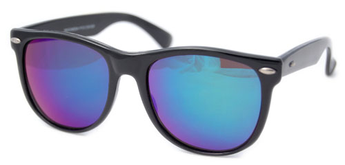 Solglasögon: Gene Charles Black/Blue Mirror