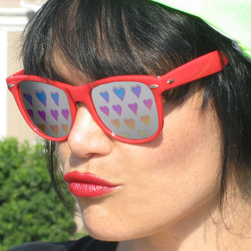 Solglasögon: Hearts-Wf Red
