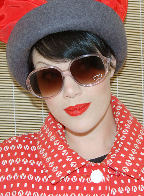 Solglasögon: Hearts-Lp Pink