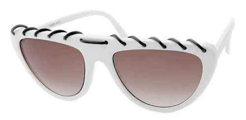 Solglasögon: Lace-Up White/Black