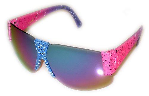 Solglasögon: Splatter Blue/Pink
