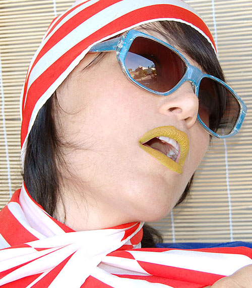 Solglasögon: Pinstripe Clear/Blue