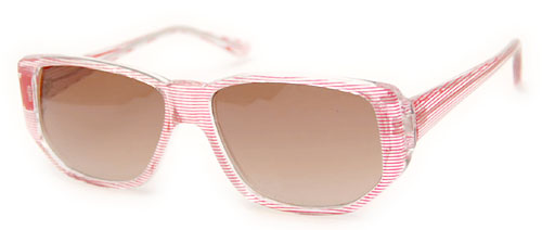 Solglasögon: Pinstripe Clear/Red