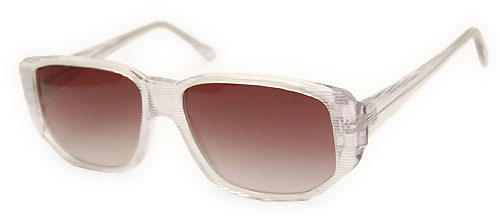 Solglasögon: Pinstripe Clear/White