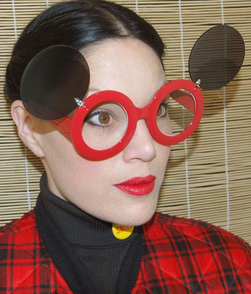 Solglasögon: Pop! Red/Clear Lens +